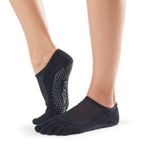 ToeSox Luna antislip sokken in zwart zijn chic en stijlvol tegelijk, met super goede antislip