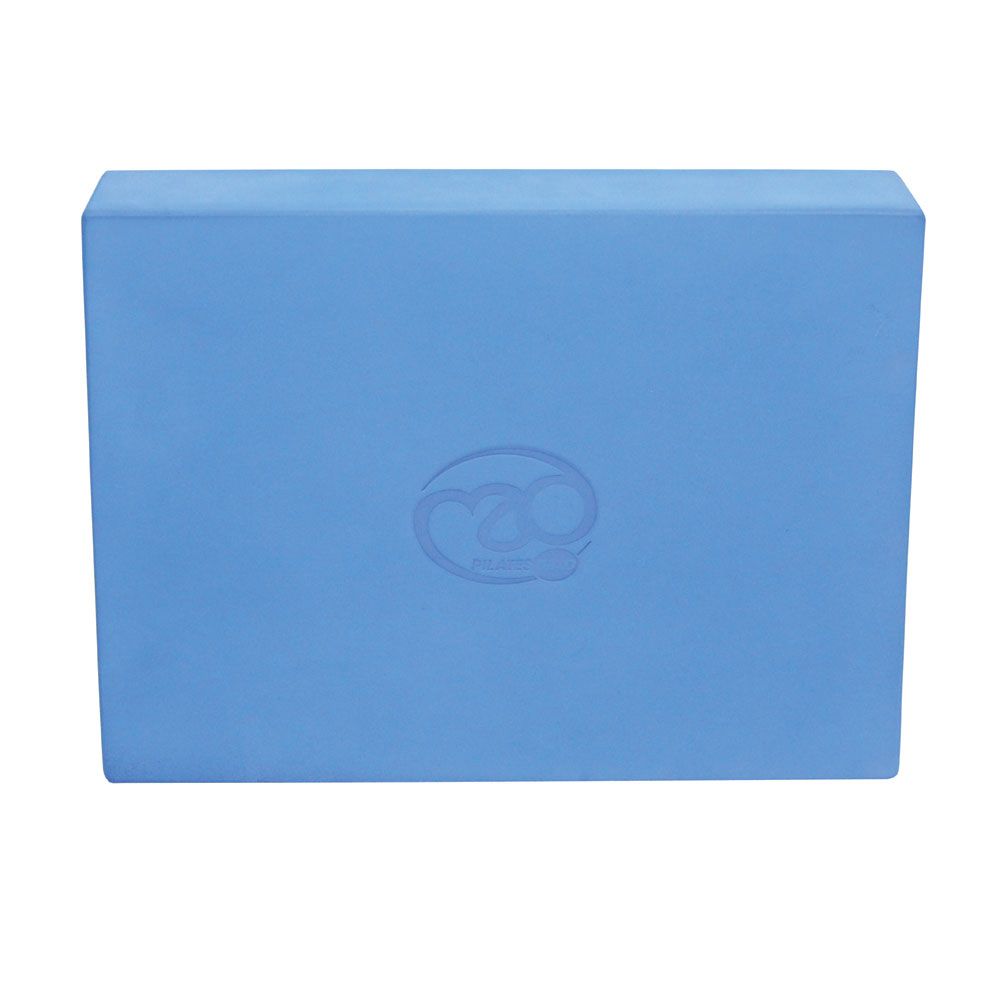 pilates blok groot is extra breed waardoor beide zitbotten op het blok passen