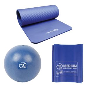 Pilates Sport Set Basis met bal, mat een weerstandsband