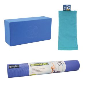 Yoga sport set basis met yoga blok, mat en oogkussen