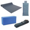 Yoga sportset deluxe met yoga mat, blok, riem en oogkussen