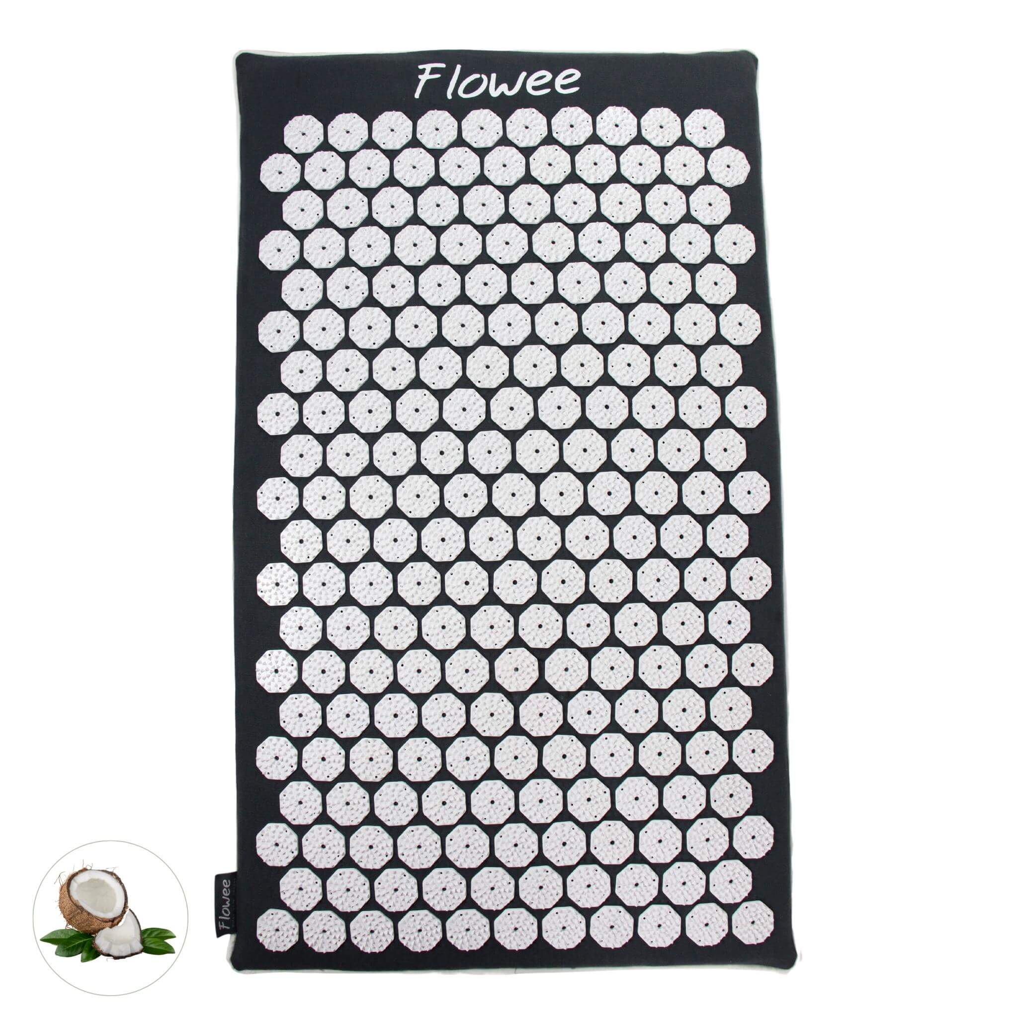 Eco spijkermat kopen grijs-wit doe je bij yoga-pilatesshop