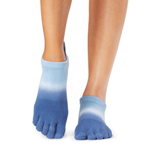 Antislip Sokken Enkel Met Tenen Deepwater Ombre Stripe – ToeSox