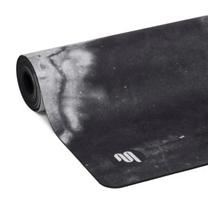 Luxe Eco Yoga Mat White & Grey Marble - 3 mm - MoveActive