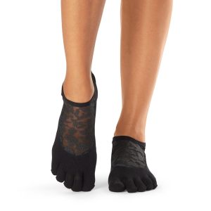 Antislip Sokken Luna Met Tenen Black Shine - ToeSox