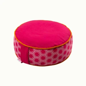 Meditatie kussen flowee in de kleur fuchsia