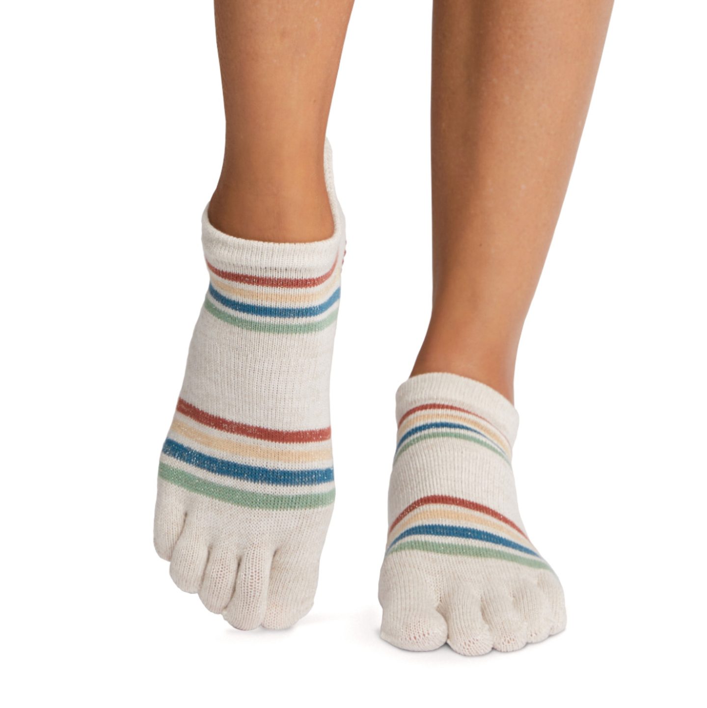 Antislip Sokken Low Rise Met Tenen Vintage Rainbow - ToeSox