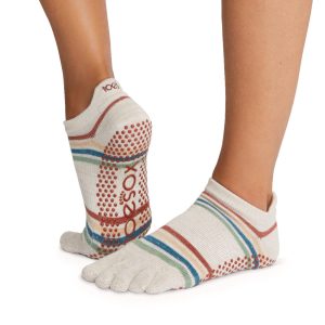Antislip Sokken Low Rise Met Tenen Vintage Rainbow - ToeSox