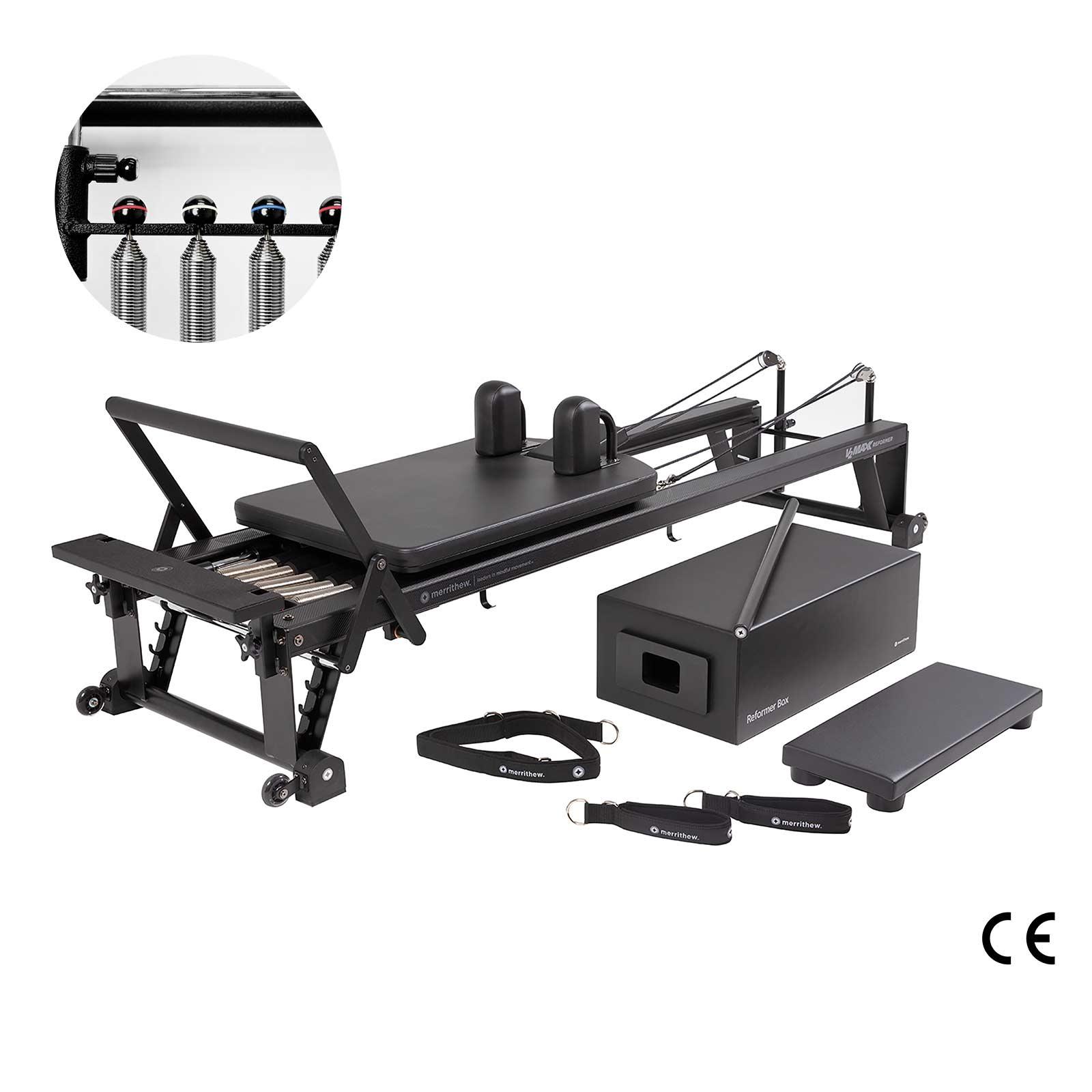 V2 Max™ Reformer Bundle met Hoge Precisie Gearbar (Jet Black) - Merrithew® V2 Max™ Reformer Bundle met Hoge Precisie Gearbar (Jet Black) - Merrithew®