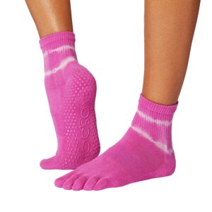 De Roze Antislip Sokken Melody Paradise TD Stripe - Toesox